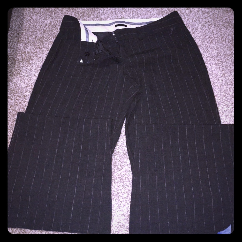 Dark grey pin stripped dress pants